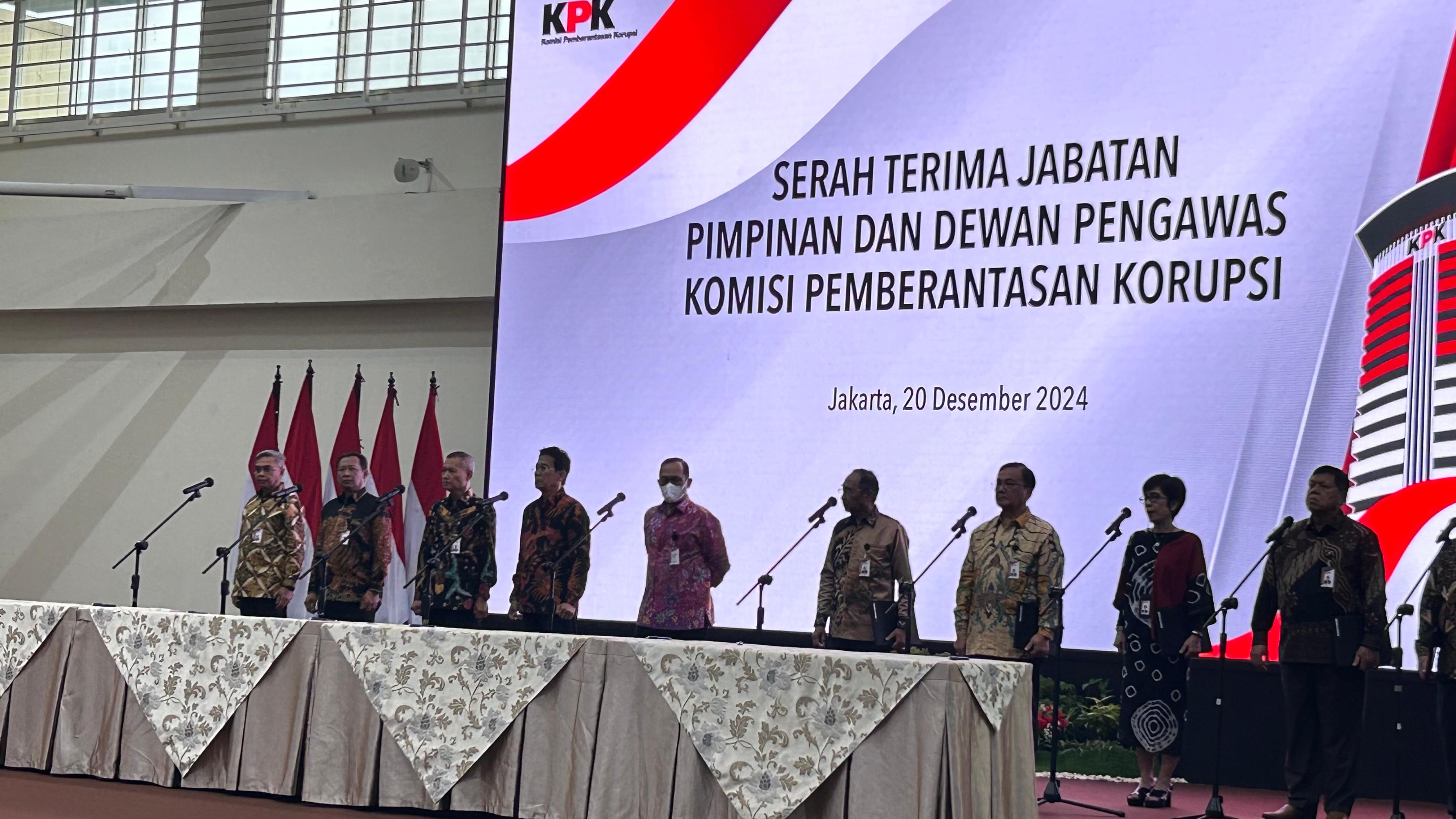 Sertijab pimpinan baru KPK (SinPo.id/ David)