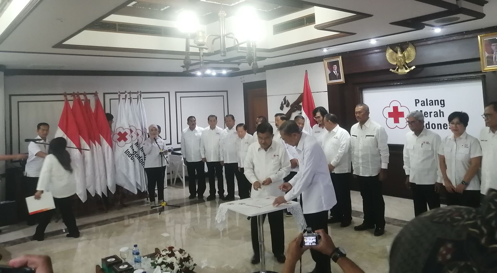 JK melantik kepengurusan PMI Pusat periode 2024-2029. (SinPo.id/Tio)