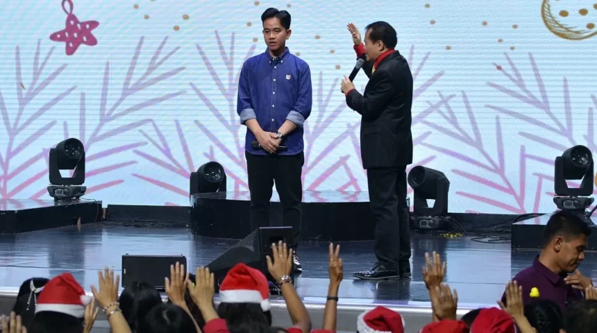 Wapres Gibran hadiri perayaan Natal di GBI Solo (SinPo.id/Setwapres)