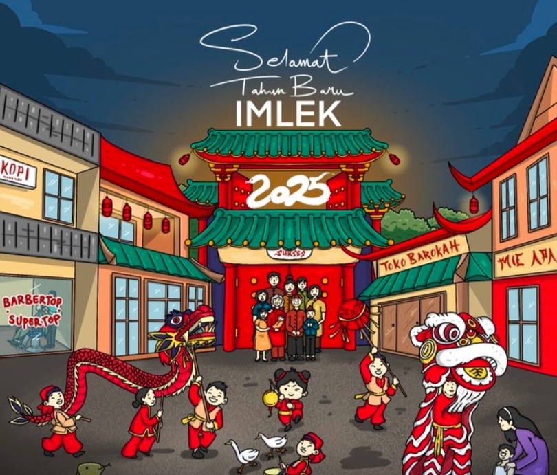 Ilustrasi ucapan tahun baru Imlek 2576 Kongzili. (SinPo.id/dok. KLHK)