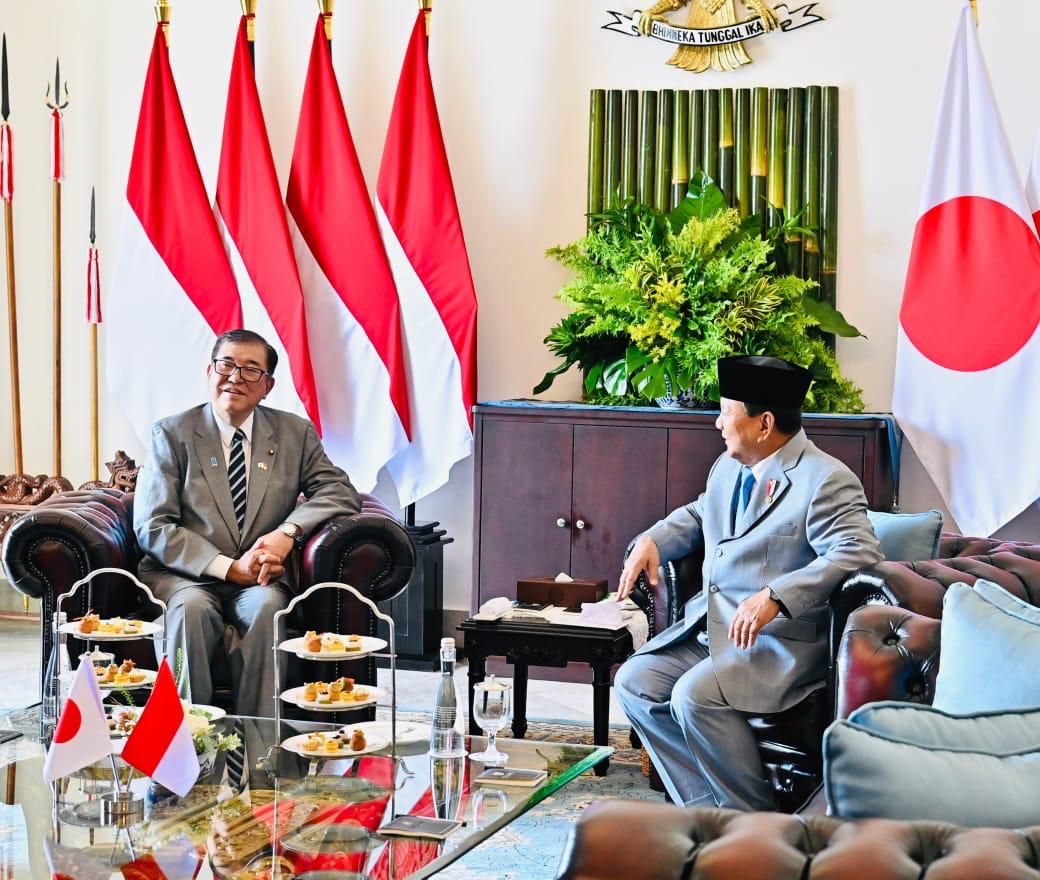 PM Jepang Shigeru Ishiba bersama Presiden Prabowo Subianto di Istana Bogor (SonPo.id/Biro Pers Setpres)