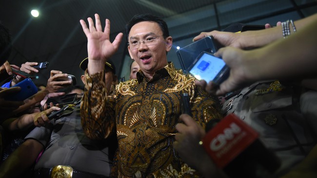 Basuki Tjahaja Poernama alias Ahok. (SinPo.id/ANTARA FOTO/Hafidz Mubarak A)