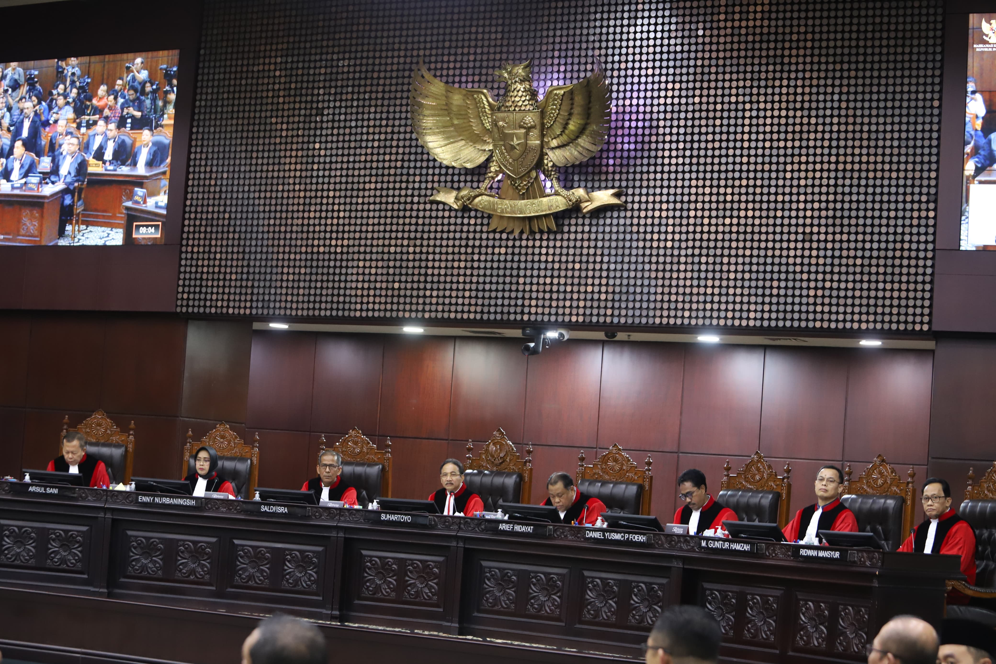 Sidang pembacaan putusan perkara Sengketa Pilpres 2024. (SinPo.id/Ashar)