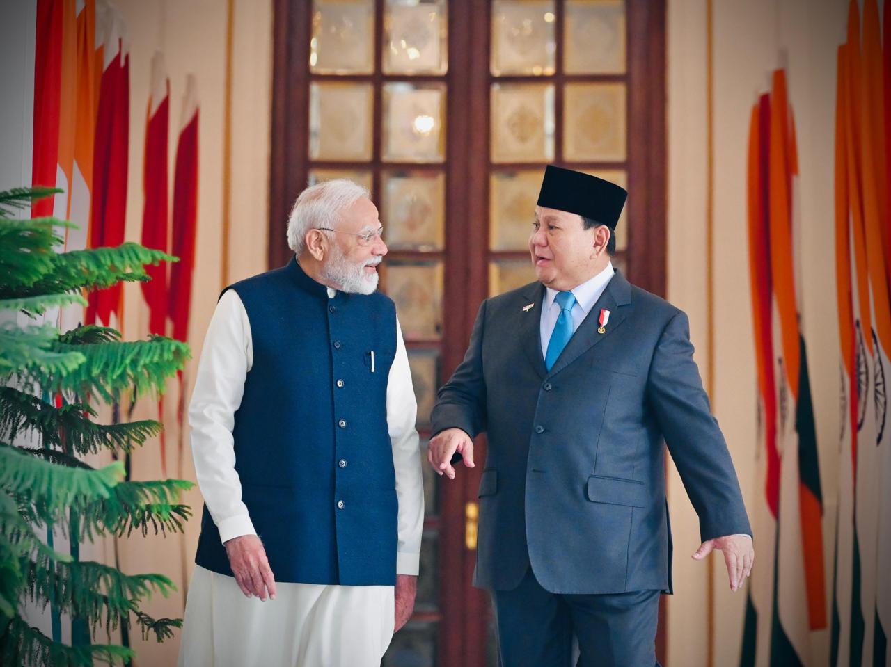 Presiden RI Prabowo Subianto, melakukan pertemuan bilateral dengan Perdana Menteri India, Narendra Modi (SinPo.id/Setpres)