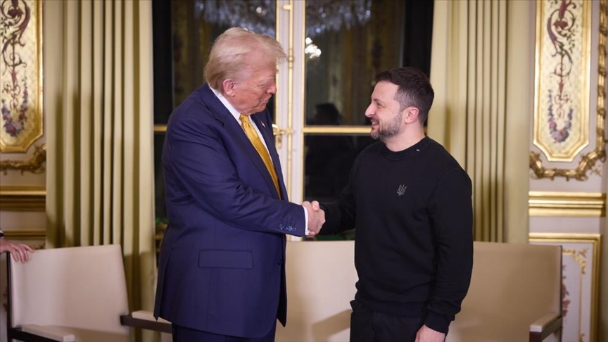 Presiden Amerika Serikat (AS) Donald Trump dan Presiden Ukraina Volodymyr Zelenskyy. (SinPo.id/Anadolu)