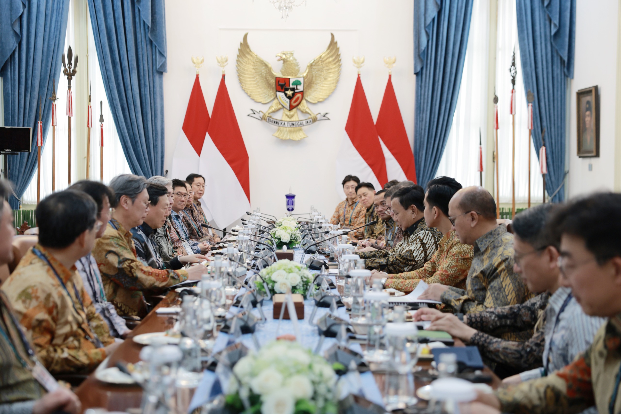 Presiden Prabowo Subianto bertemu para Pengusaha Korea Selatan (SinPo.id/Tim Media)