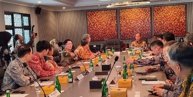 Menperin Agus Gumiwang menggelar pertemuan dengan Chairman Federation of Korea Industries (SinPo.id/ Dok. Kemenperin)