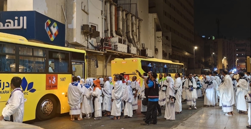 Ilustrasi bus khusus pengangkut jemaah haji dari Madinah ke Mekkah (SinPo.id/ Dok. Kemenag)