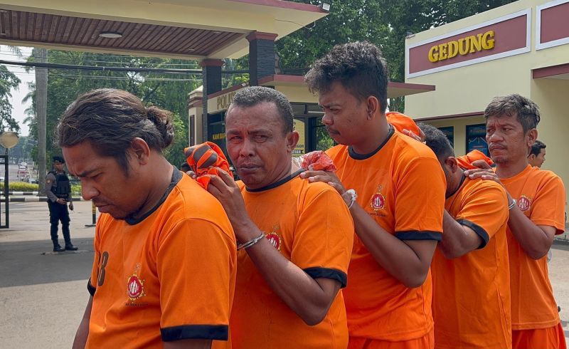 Ilustrasi. Pelaku tindak pidana premanisme berkedok debt collector di Mako Polres Bogor, Cibinong, Kabupaten Bogor. (SinPo.id/Antara)