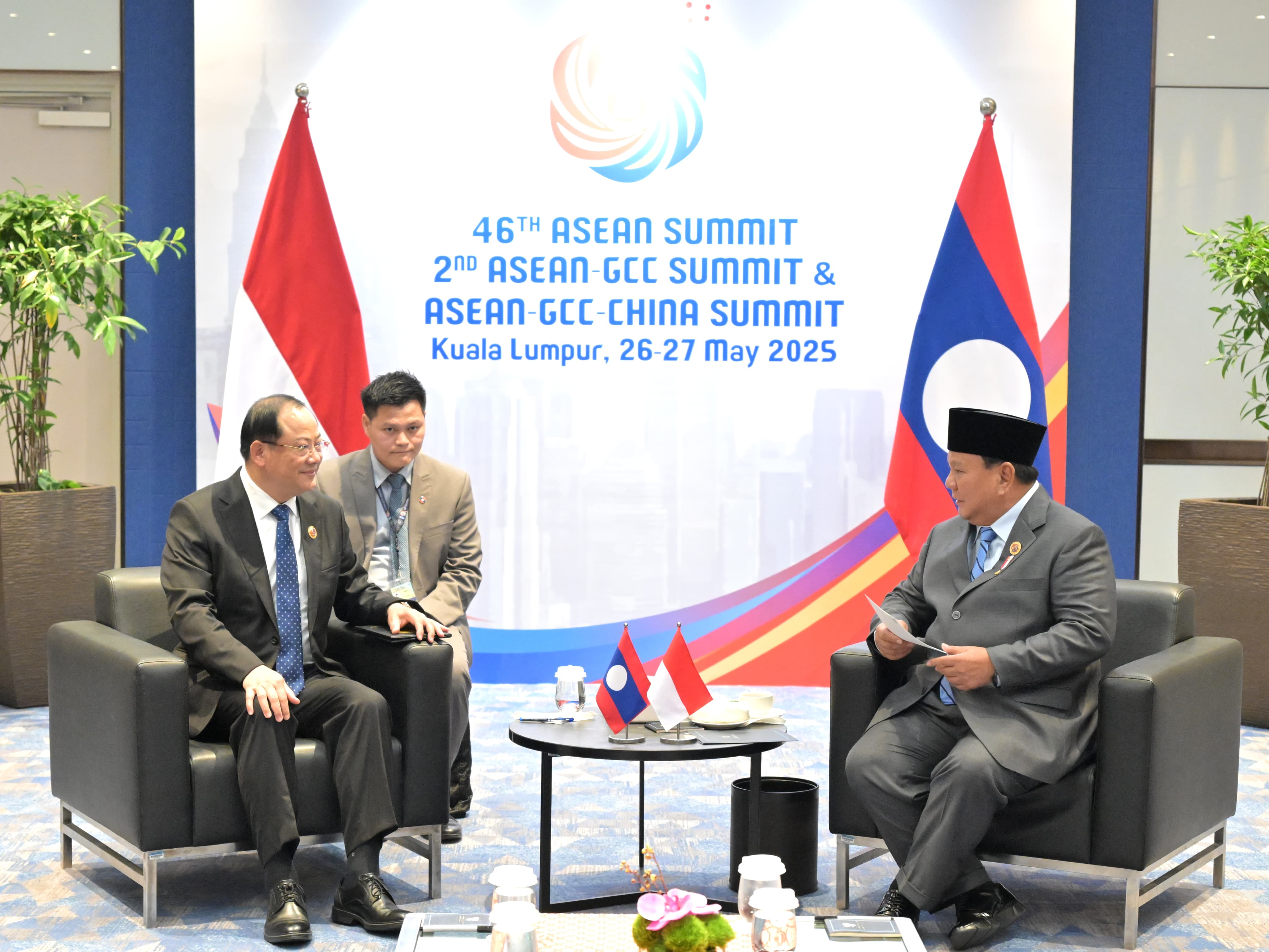 Presiden Prabowo Bertemu PM Lao PDR Siphandone (SinPo.id/Setpres)