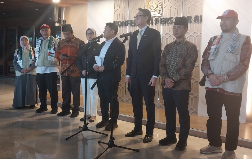 BKSAP DPR RI bersama tim medis Gaza (SinPo.id/ Galuh Ratnatika)