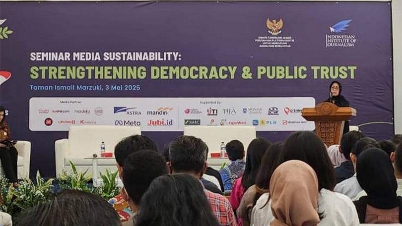 Ketua Dewan Pers Ninik Rahayu (SinPo.id/ Tio Pirnando)