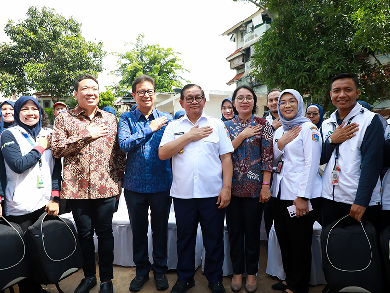 Gubernur DKI Jakarta, Pramono Anung, secara resmi meluncurkan tiga inisiatif layanan kesehatan terbaru. (SinPo.id/Berita Jakarta)