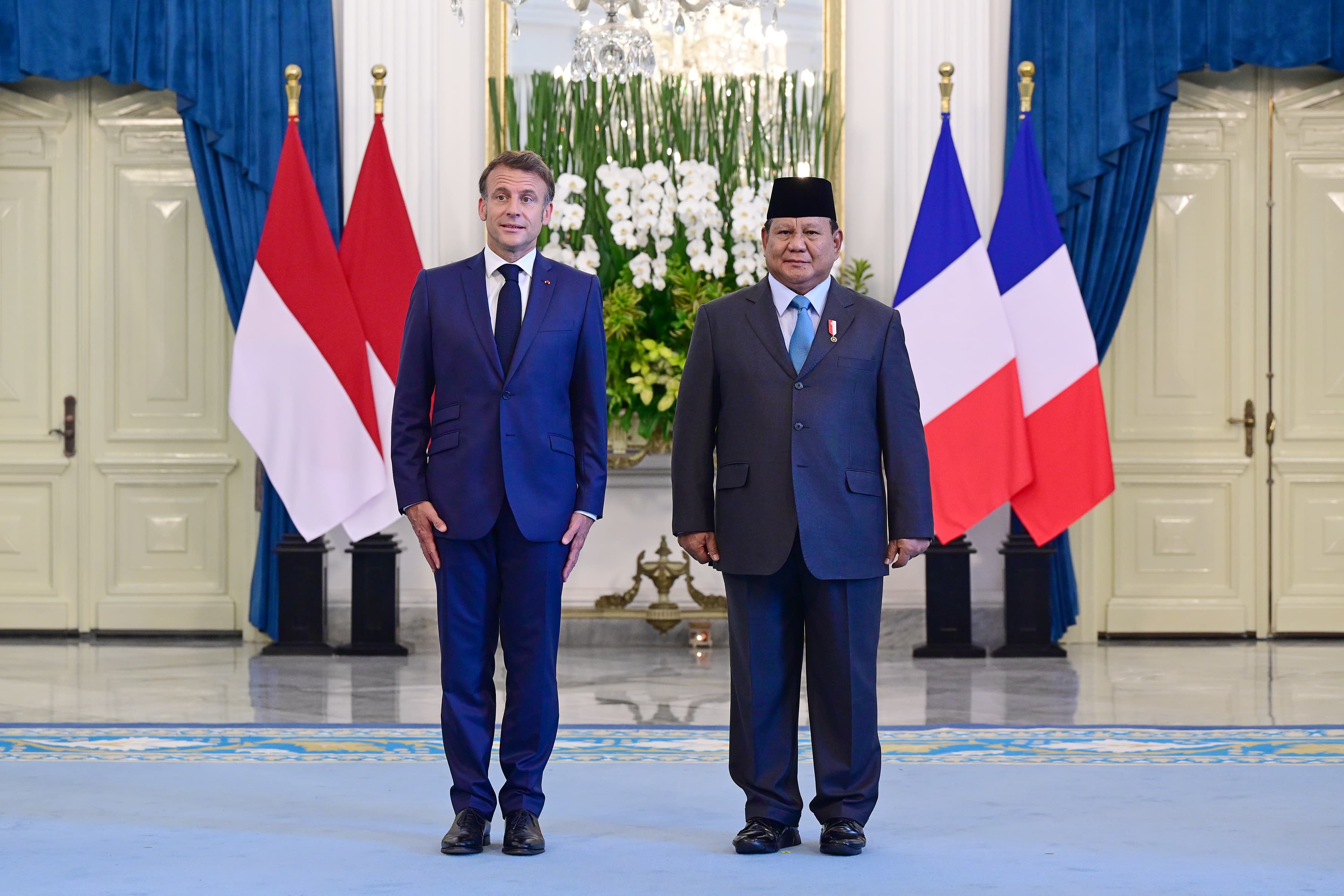 Presiden Prabowo bersama Presiden Prancis Emmanuel Macron (SinPo.id/Setpres)
