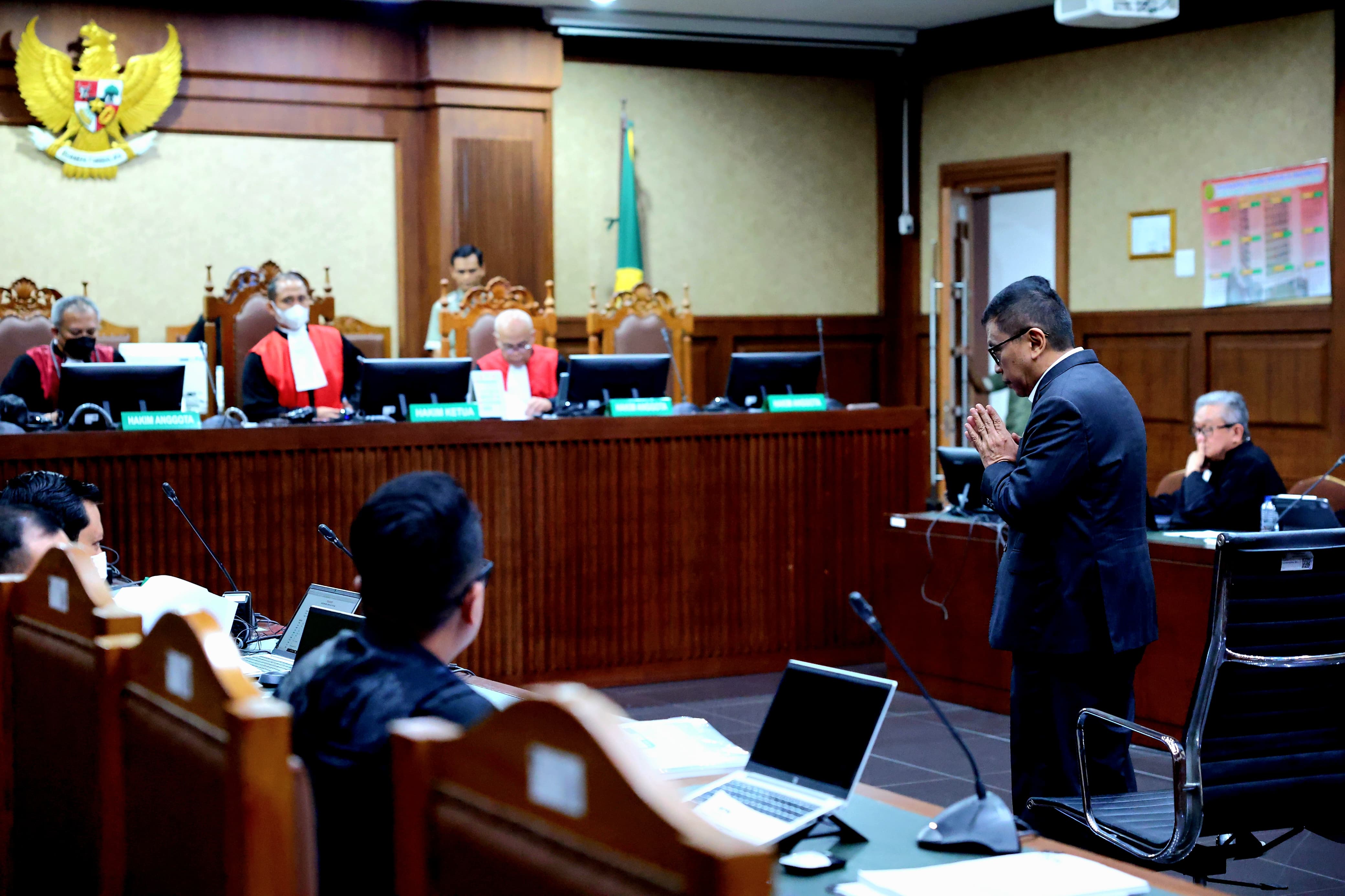 Suasana persidangan kasus merintangi penyidikan Harun Masiku (Sinpo.id)