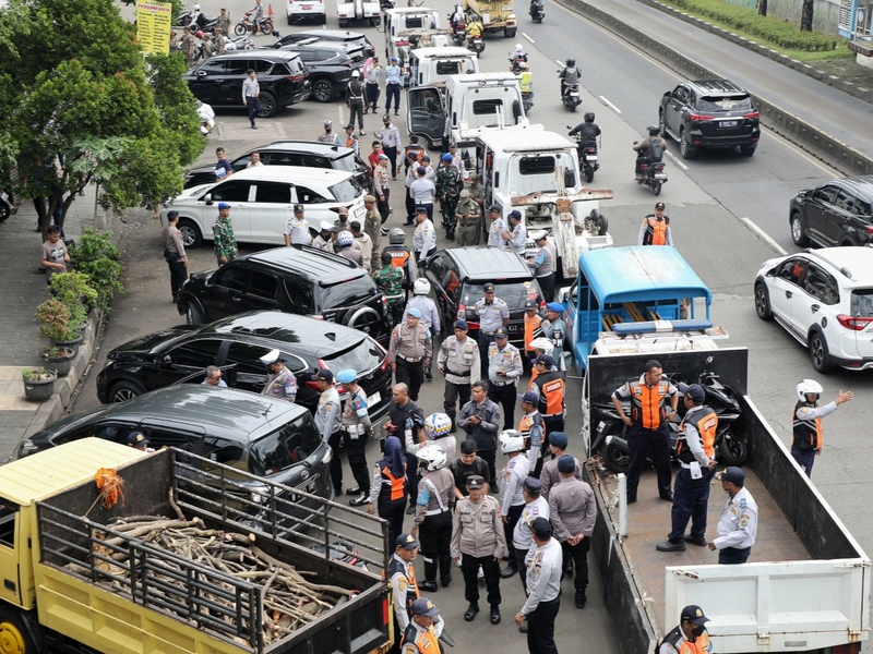 Ilustrasi penertiban parkir liar. (SinPo.id/Berita Jakarta)