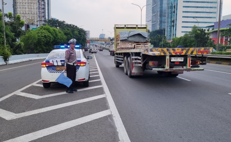 Ruas Tol JORR tepatnya On Ramp Fatmawati arah Cilandak (SinPo.id/Dok.TMC Polda Metro Jaya)
