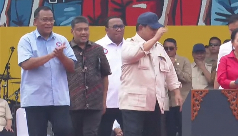 Presiden Prabowo bersama pimpinan organisasi buruh (SinPo.id/ Tangkapan layar)