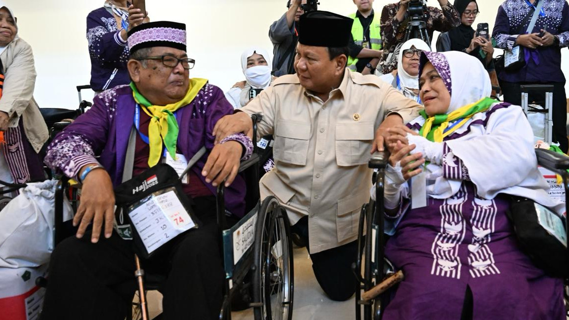 Presiden Prabowo Subianto melepas keberangkatan jemaah haji. (SinPo.id/dok. Kemenag)