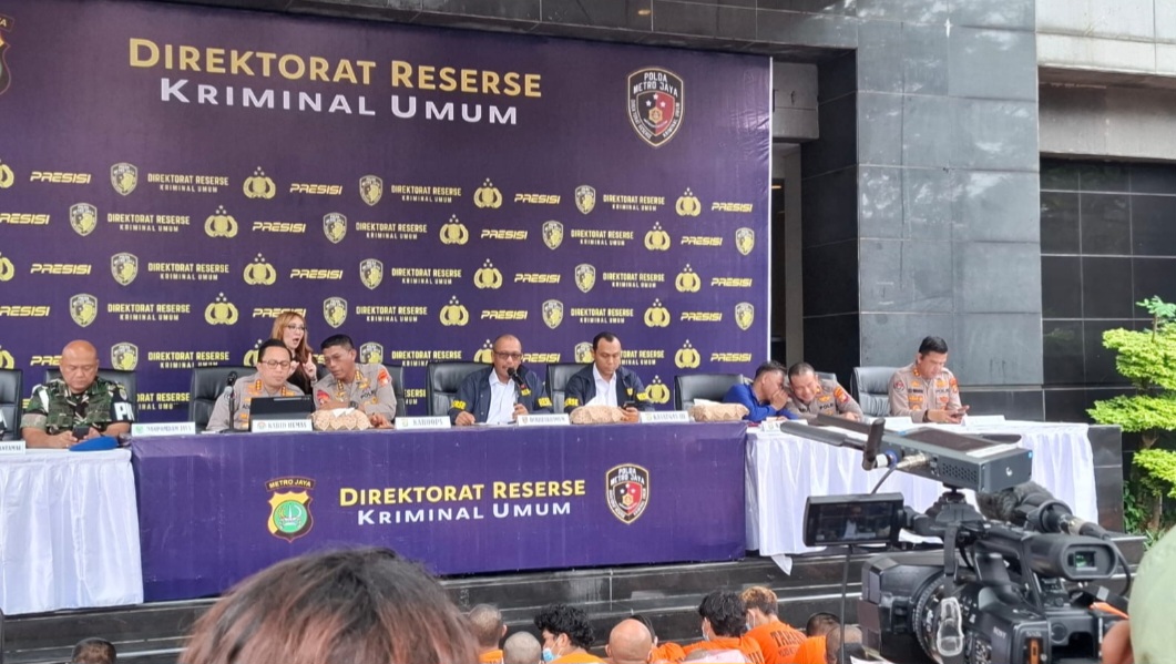 Konfrensi penangkapan para preman di Jakarta (SinPo.id/Firdausi)