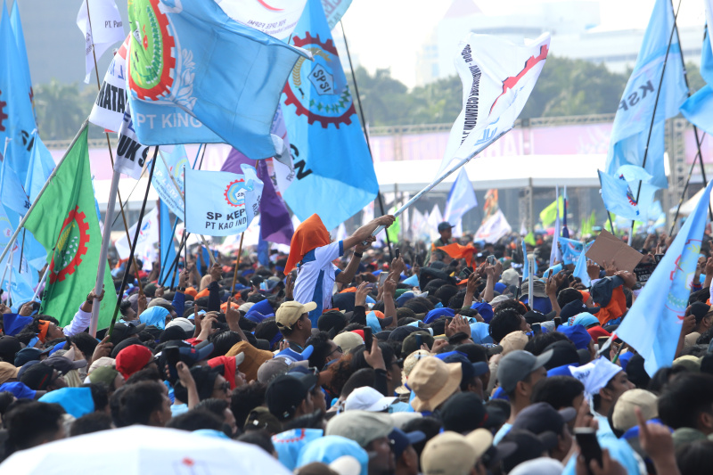 Peringatan May Day 2025 (SinPo.id/ Ashar)