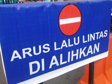 Ilustrasi pengalihan Lalin (SinPo.id/Beritajakarta)