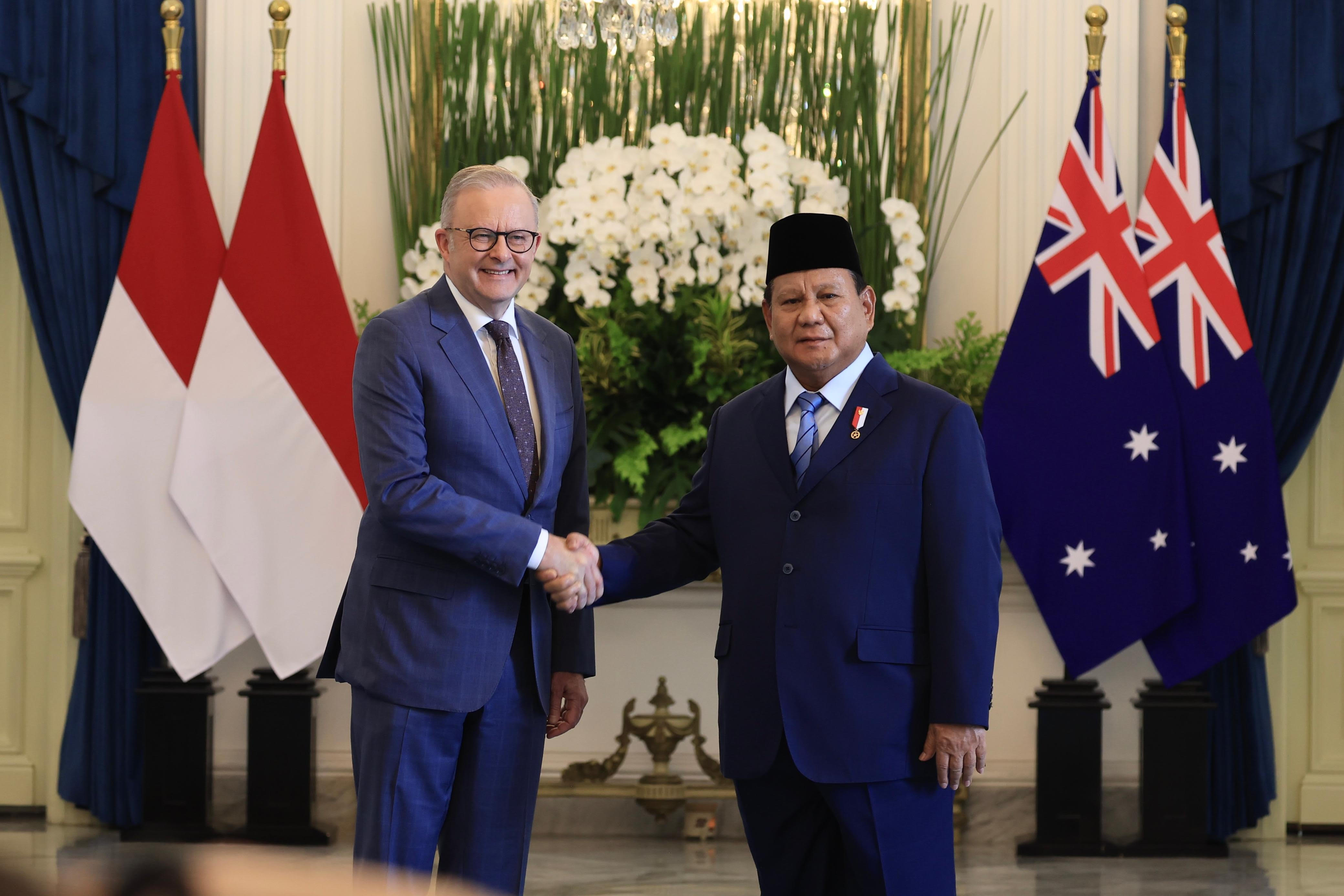 Presiden Prabowo Subianto, menerima Perdana Menteri Australia, Anthony Albanese. (SinPo.id/Sekretariat Presiden)