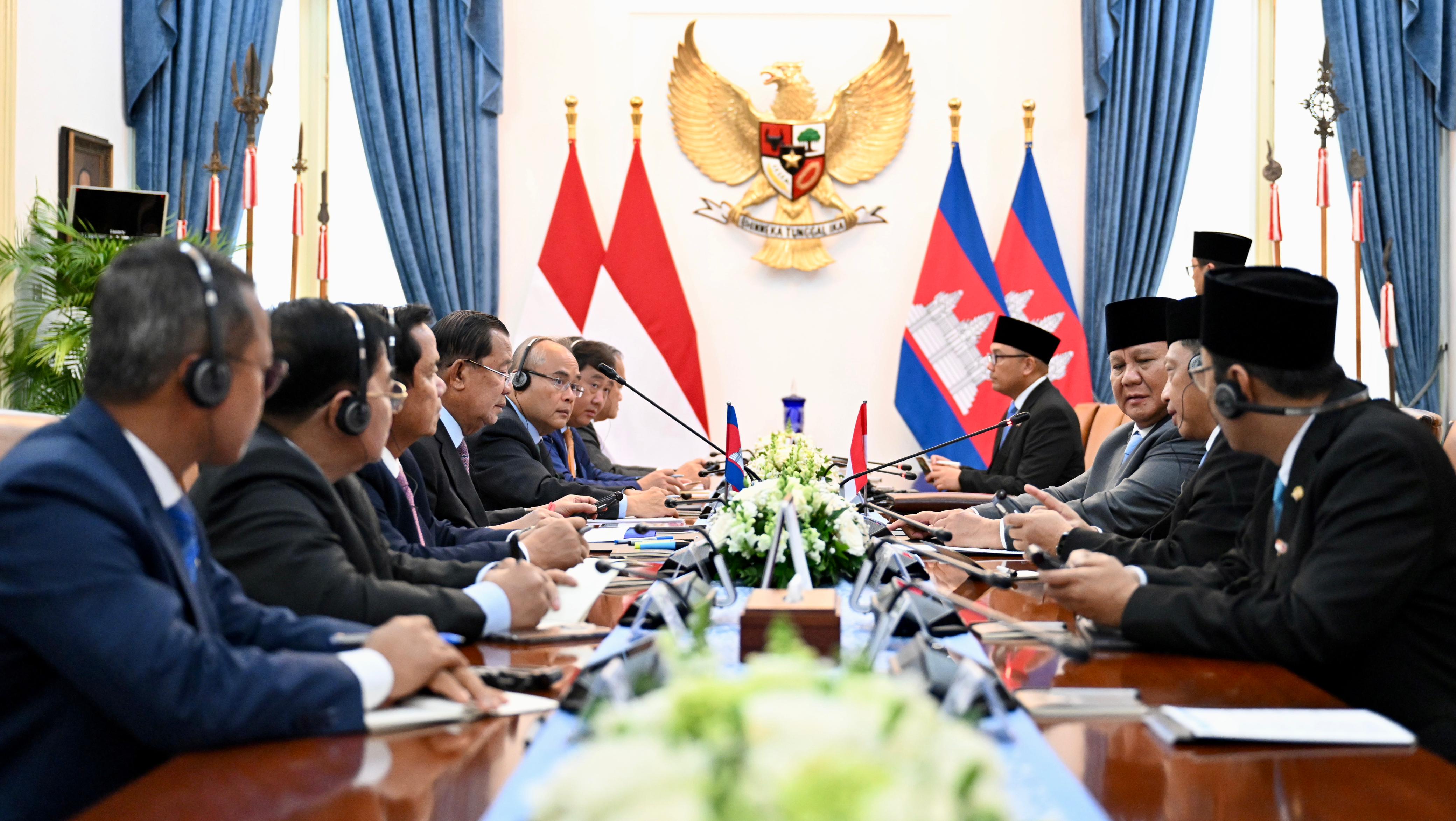 Presiden Prabowo dan Presiden Senat Kamboja Tegaskan Komitmen Bersama Jaga Stabilitas Kawasan (SinPo.id/Setpres)