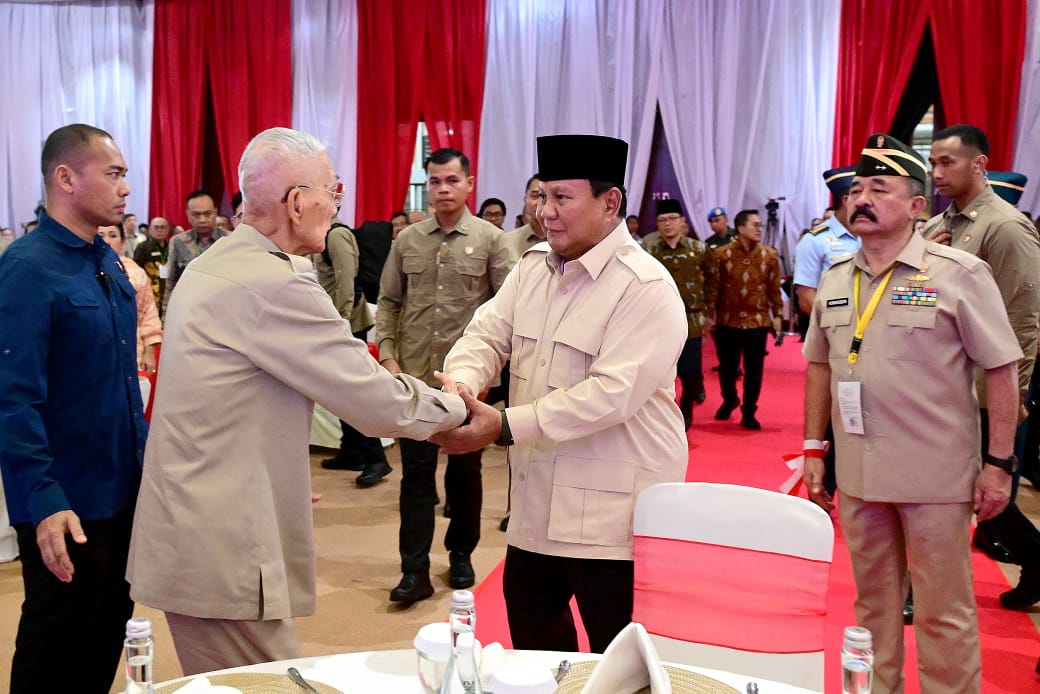 Presiden Prabowo hadiri Halal Bihalal Purnawirawan TNI/Polri (SinPo.id/Setpres)