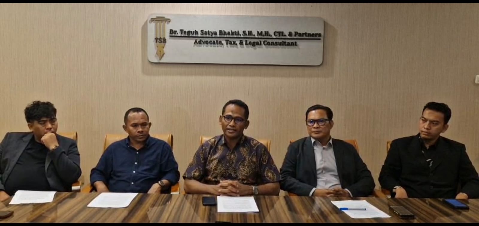 Konferensi pers kuasa hukum Pemuda ICMI Teguh Satya Bhakti (SinPo.id/ Dok. Pribadi)