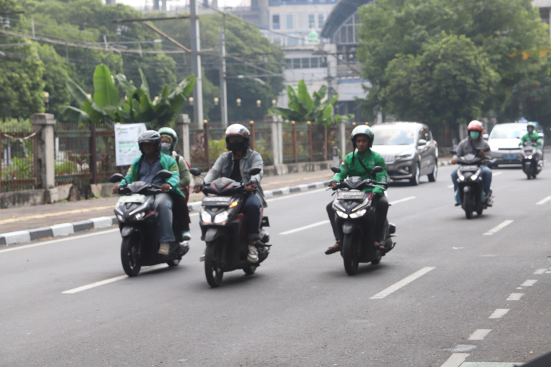 1,7 pengemudi ojek online (Ojol) belum terlindungi oleh BPJS Ketenagakerjaan (Ashar/SinPo.id)