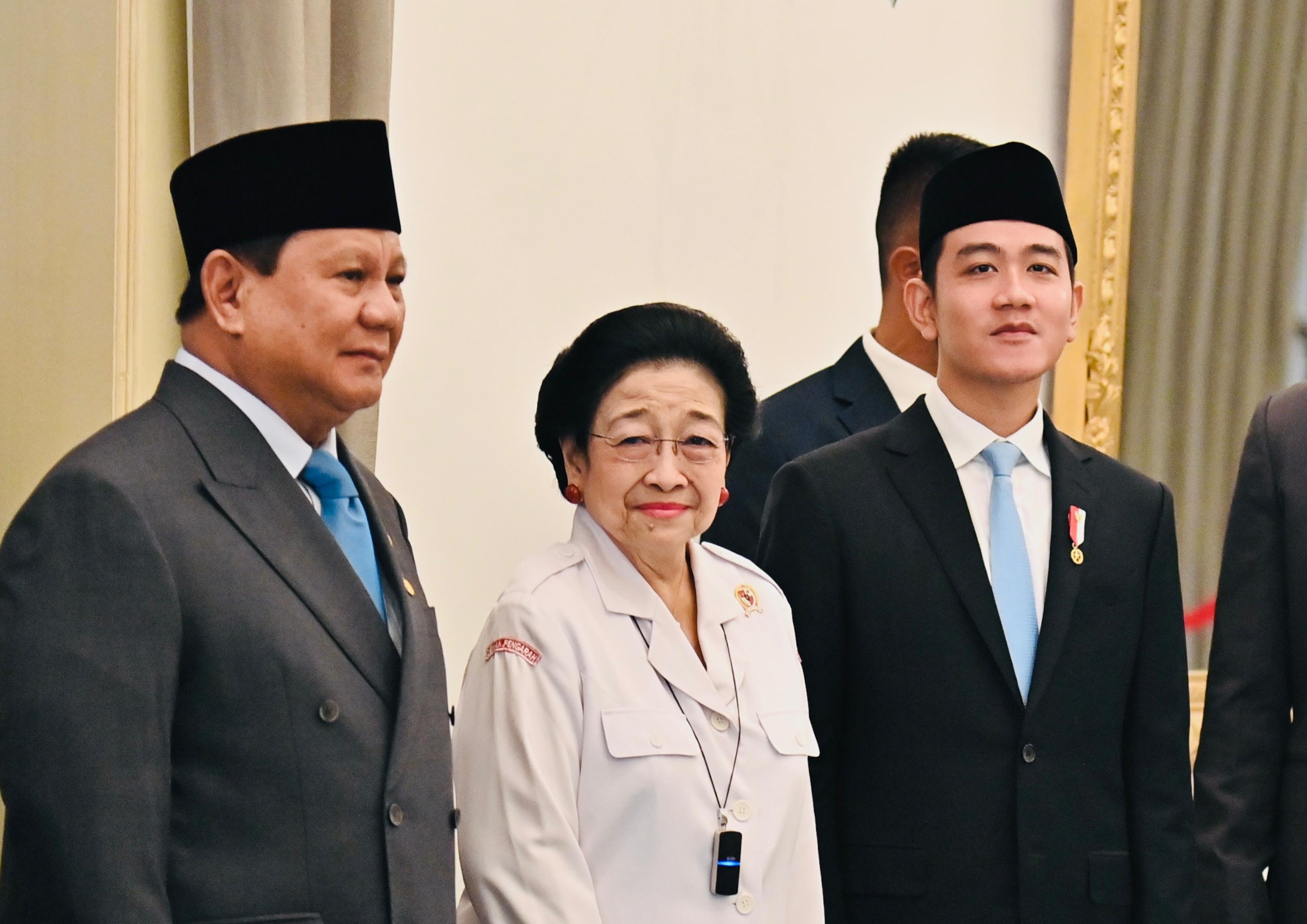 Presiden Prabowo, Megawati dan Wapres Gibran (SinPo.id/Setpres)