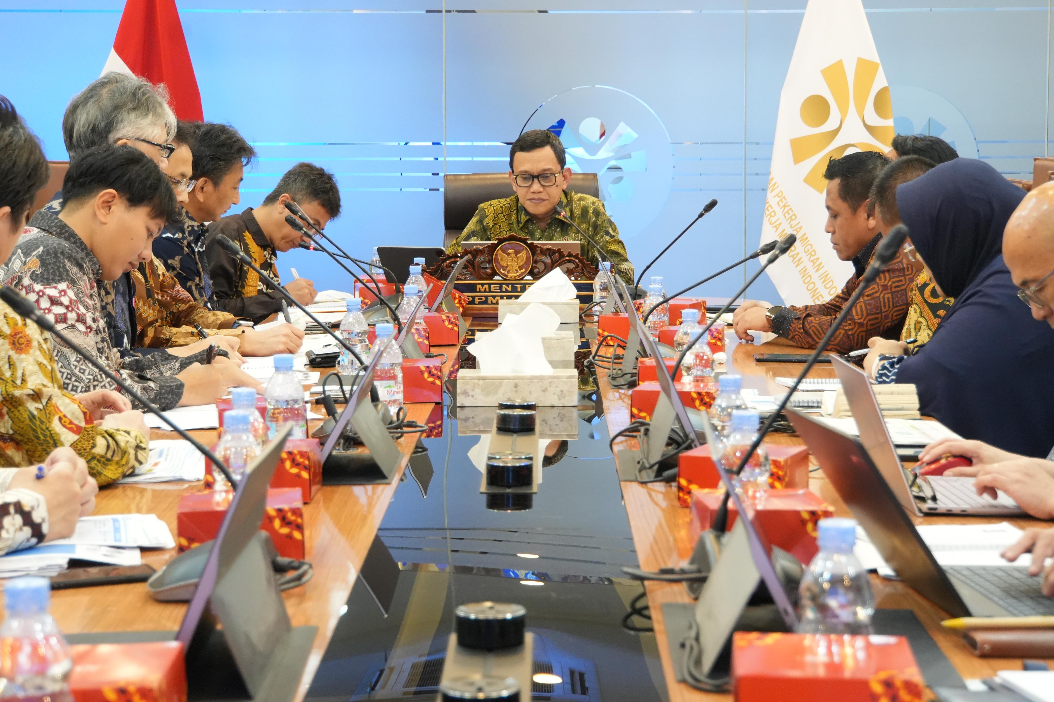 Menteri Karding menerima kedatangan delegasi asosiasi konstruksi Jepang. (SinPo.id/dok. KP2MI)