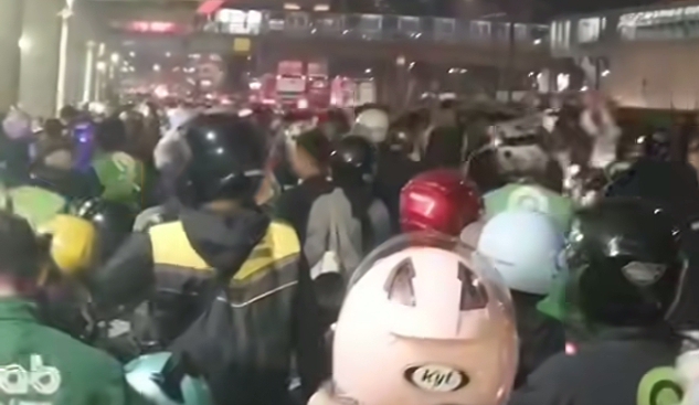 Kemacetan di Pancoran (SinPo.id/ Tangkapan layar)