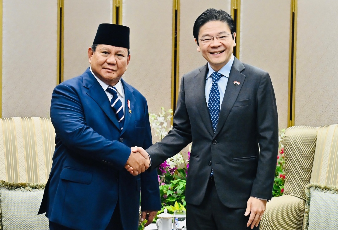 Perdana Presiden Prabowo dan PM Wong (SinPo.id/Setpres).