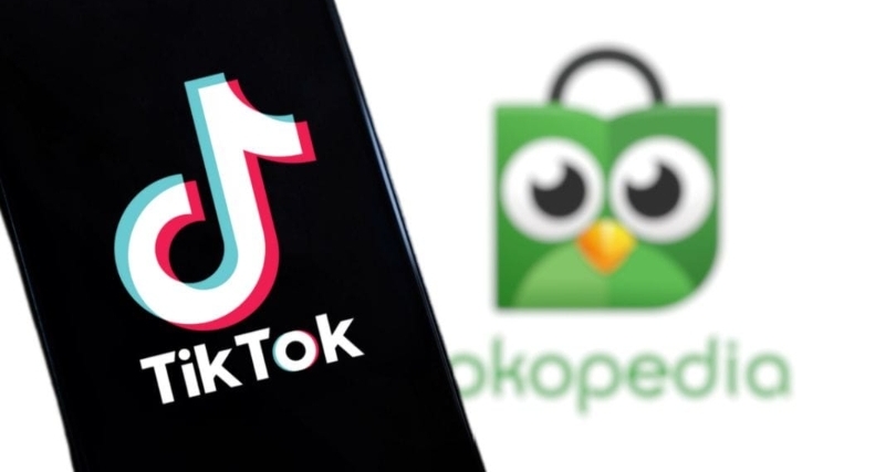 Ilustrasi kolase Tiktok Shop dan Tokopedia (SinPo.id)