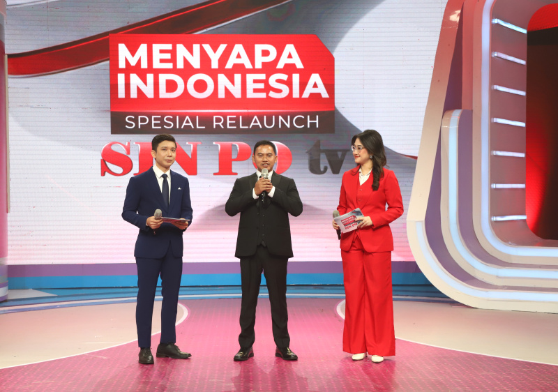 Sinpo TV menggelar program Menyapa Indonesia Edisi Spesial Relaunch SINPO TV (Ashar/SinPo.id)