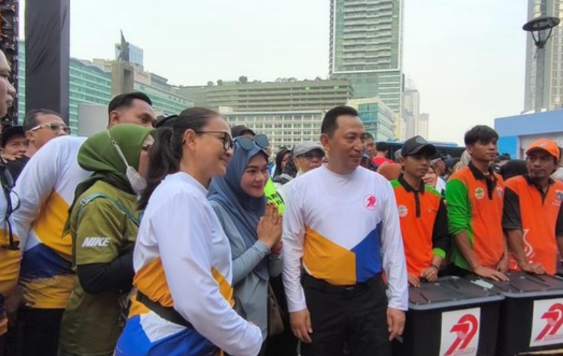 Acara HUT Bhayangkara di Bundaran HI (SinPo.id/Dok.Polri)