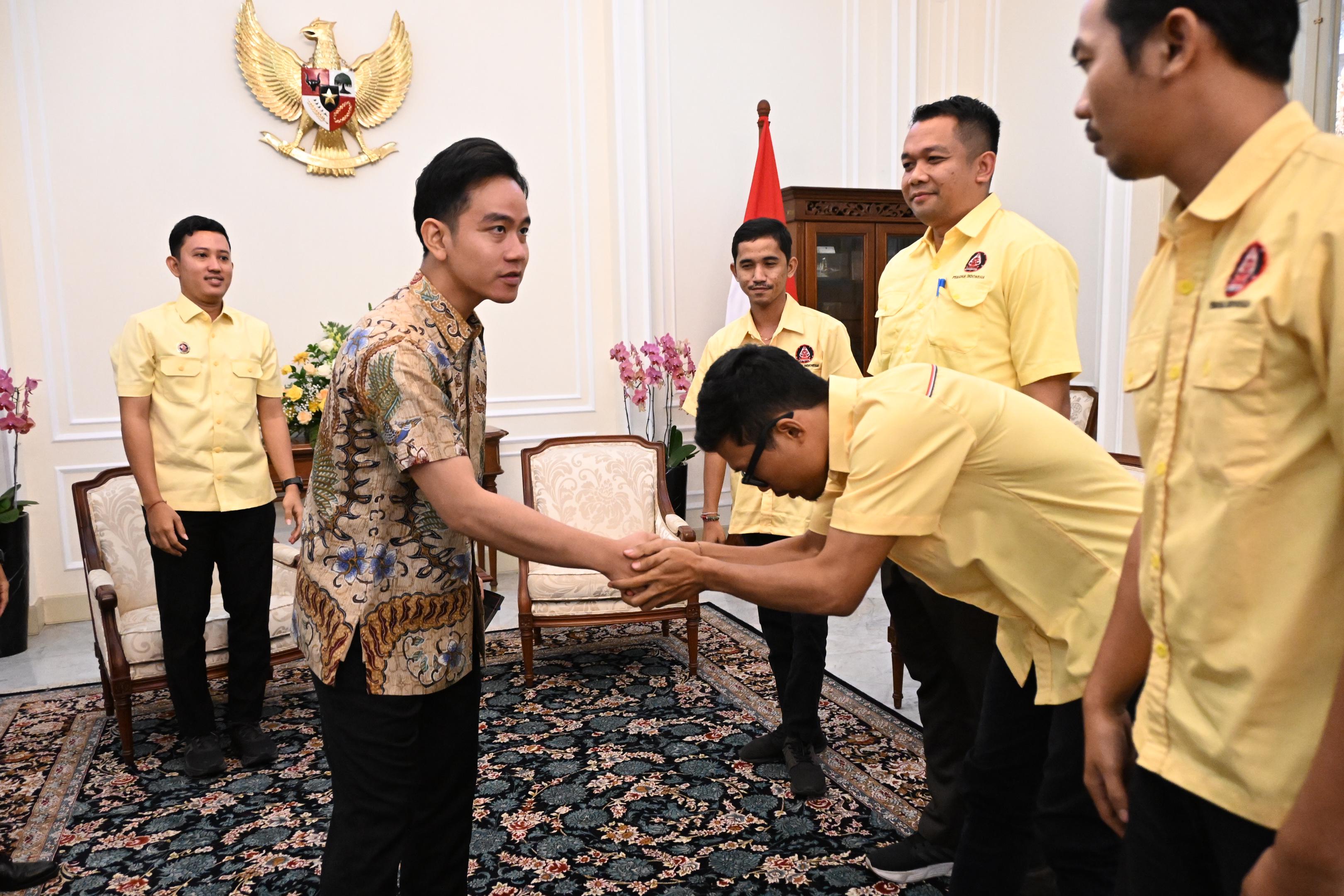 Wapres Gibran menerima audiensi pengurus PERADAH. (SinPo.id/Setwapres)