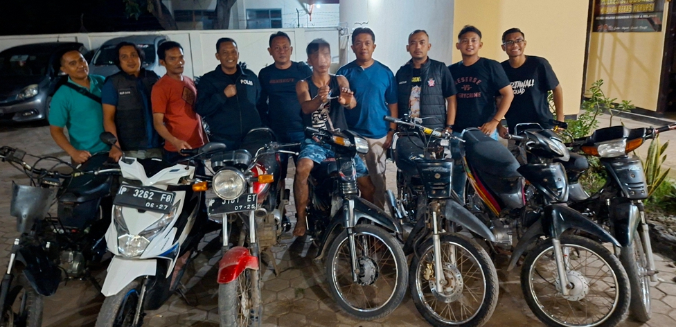Motor hasil curanmor yang disita Polres Situbondo (SinPo.id/ Humas Polri)
