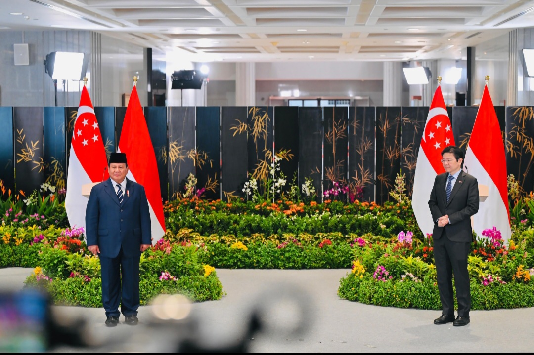 Presiden Prabowo dan PM Wong (SinPo.id/Setpres)