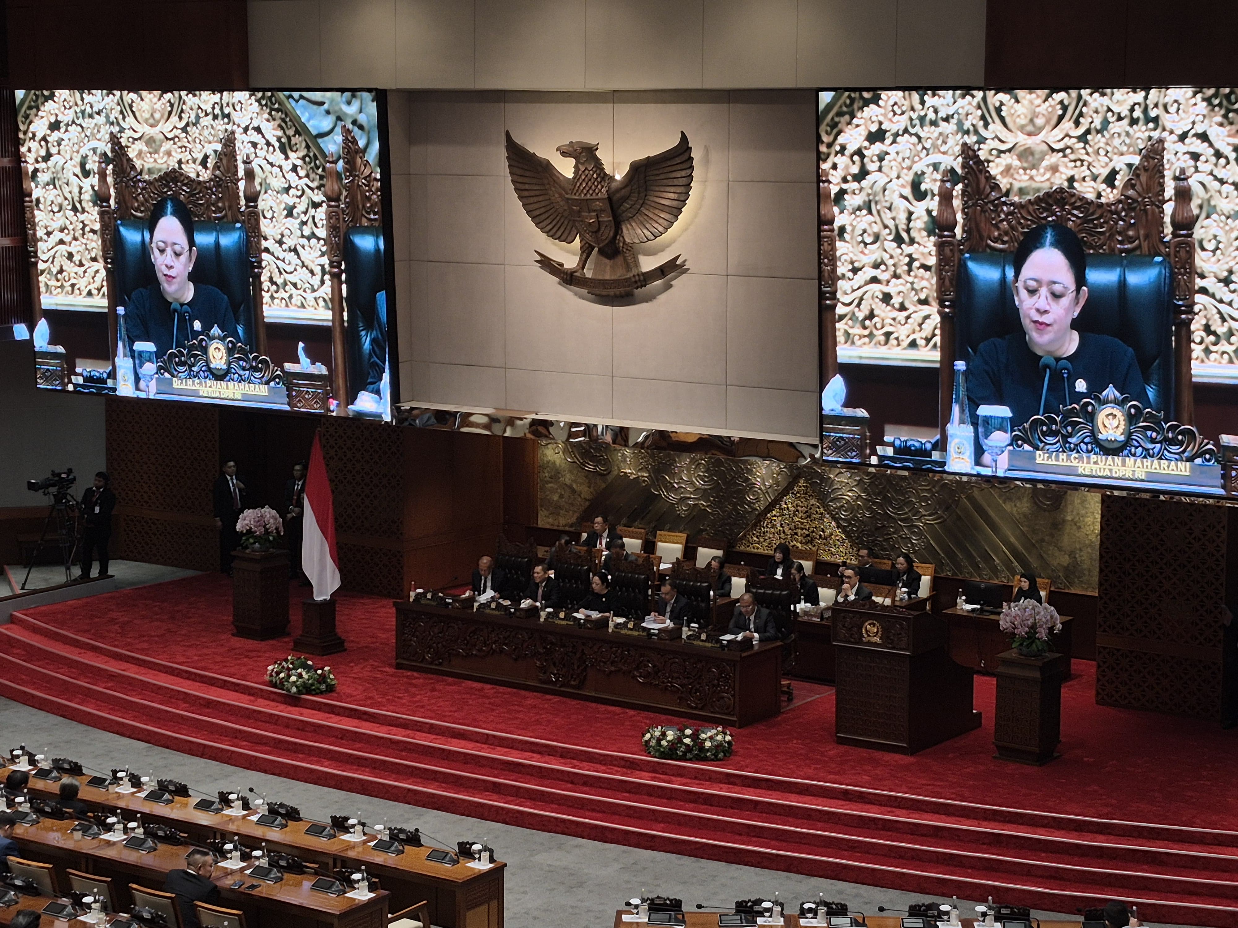 Rapat Paripurna pembukaan masa persidangan ke-IV tahun sidang 2024-2025, Selasa, 24 Juni 2025. (SinPo.id/Galuh Ratnatika)