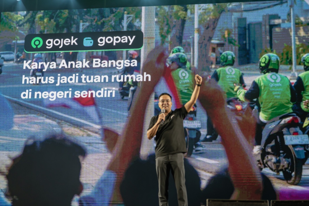 Ribuan Mitra Gojek Sorakkan Yel Apresiasi atas Bonus Hari Raya (SinPo.id/Tim Media)