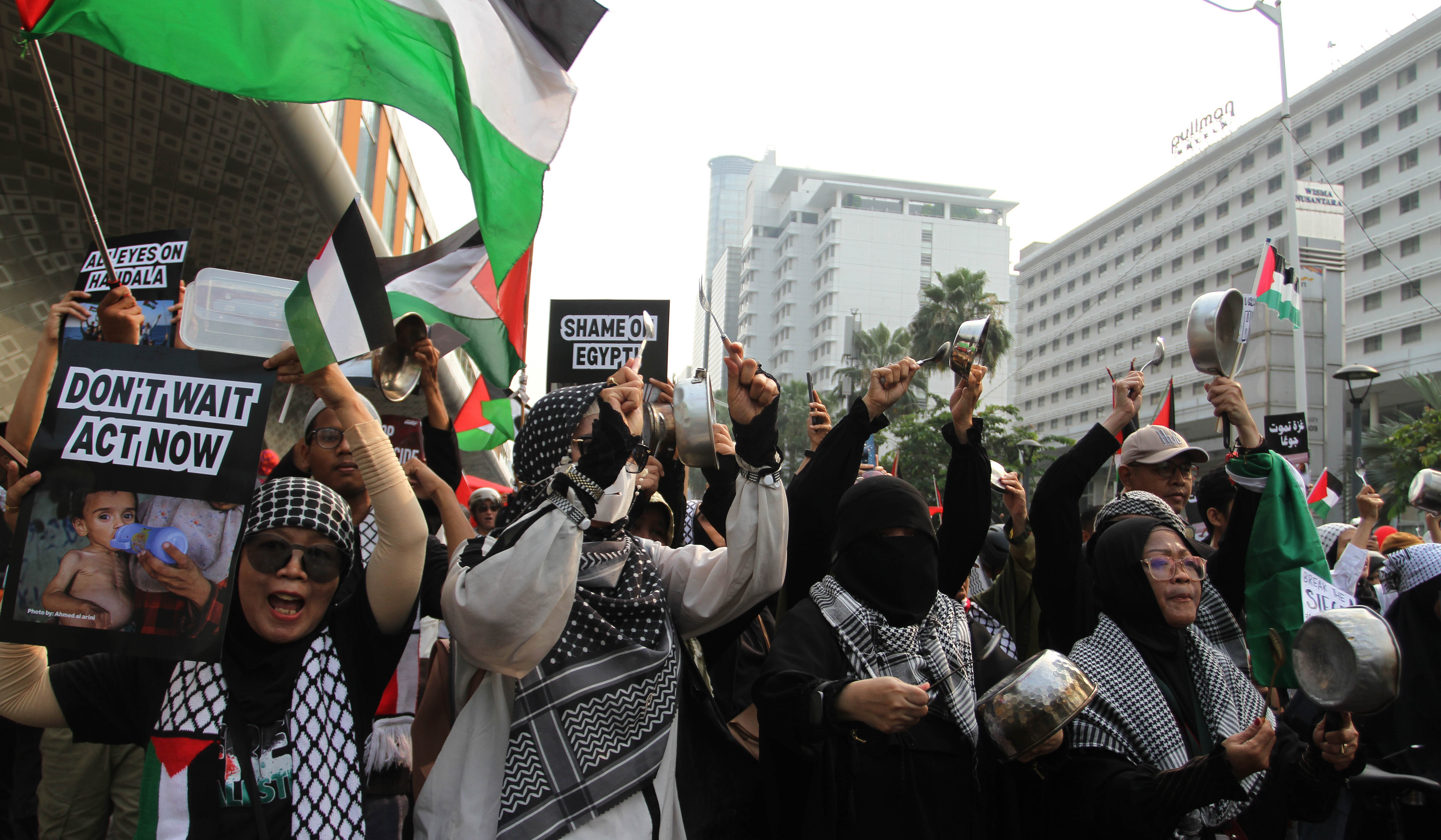 Aksi bela Palestina di Jakarta. (Agus Priatna/SinPo.id)