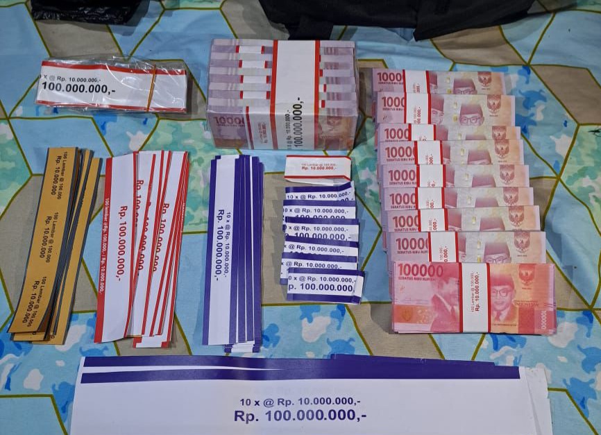 Ilustrasi uang palsu (SinPo.id/ Humas Polri)