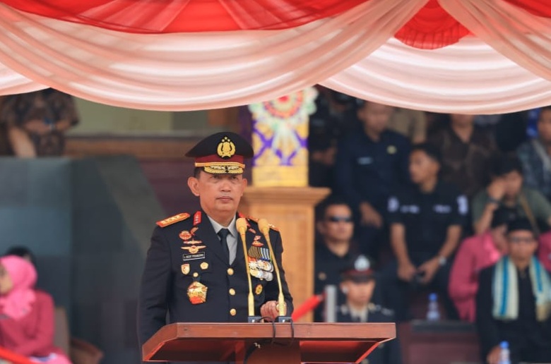 Kapolri saat memberikan arahan kepada perwira yang baru dilantik (SinPo.id/ Dok.Polri)