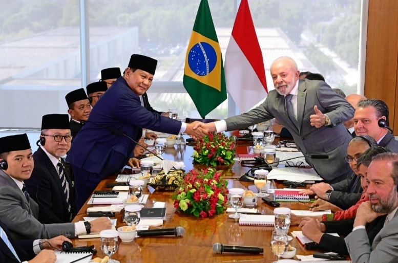 Pertemuan Presiden Prabowo Subianto dan Presiden Brazil Luiz Inacio Lula da Silva (SinPo.id/ Dok. ESDM)
