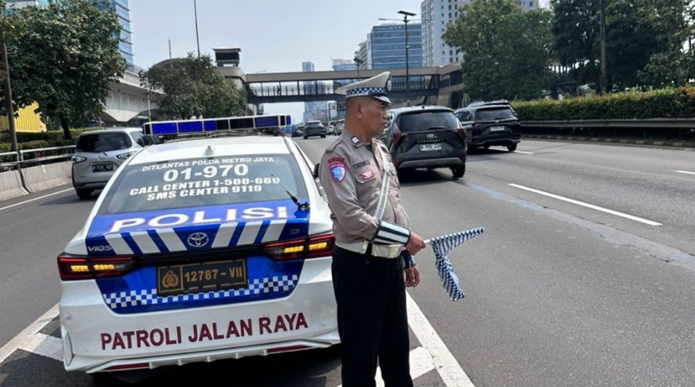 Ilustrasi mobil polisi yang dibawa kabur (SinPo.id/Dok.TMC PMJ)