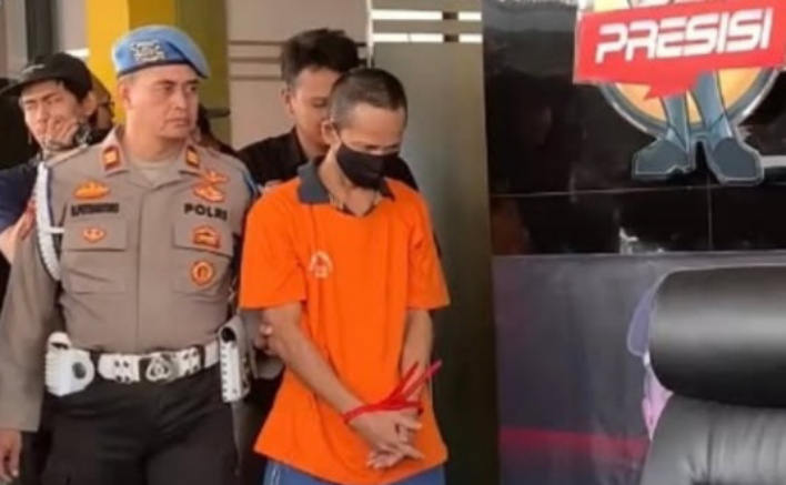 Ayah bejat yang memperkosa anak kandungnya di Bekasi (SinPo.id/Dok.Polres Bekasi Kota)
