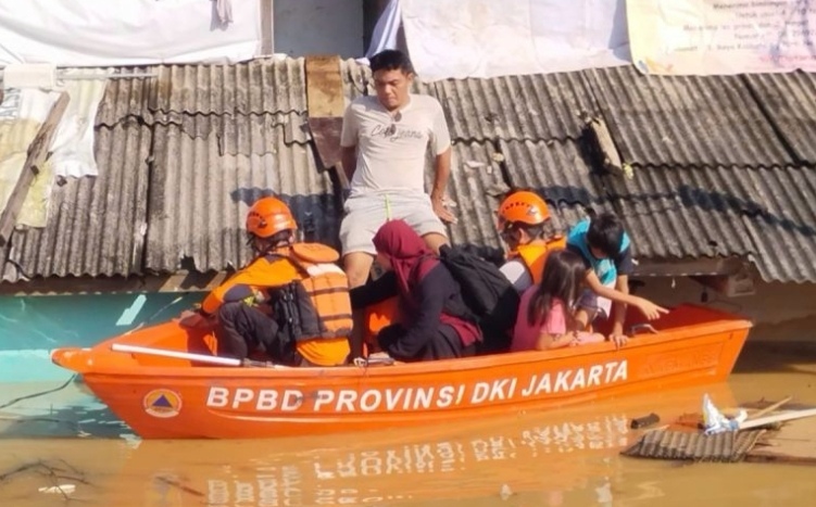 Ilustrasi banjir Jakarta (SinPo.id/ Ashar)